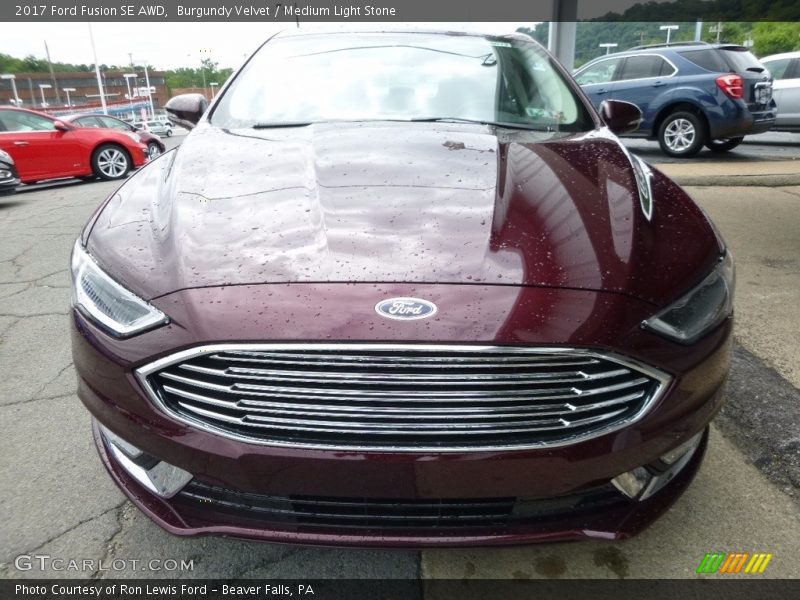 Burgundy Velvet / Medium Light Stone 2017 Ford Fusion SE AWD