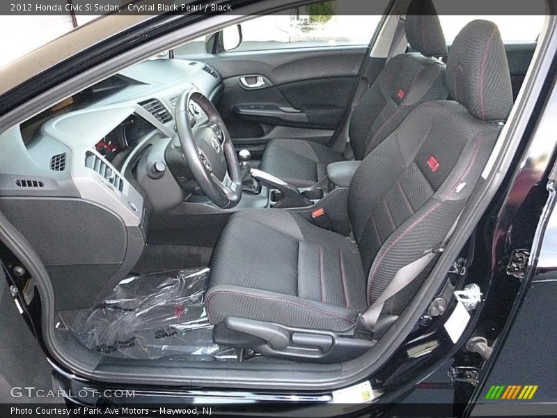 Crystal Black Pearl / Black 2012 Honda Civic Si Sedan