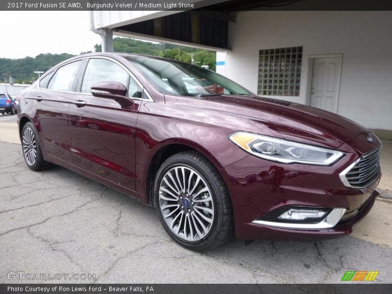 Burgundy Velvet / Medium Light Stone 2017 Ford Fusion SE AWD
