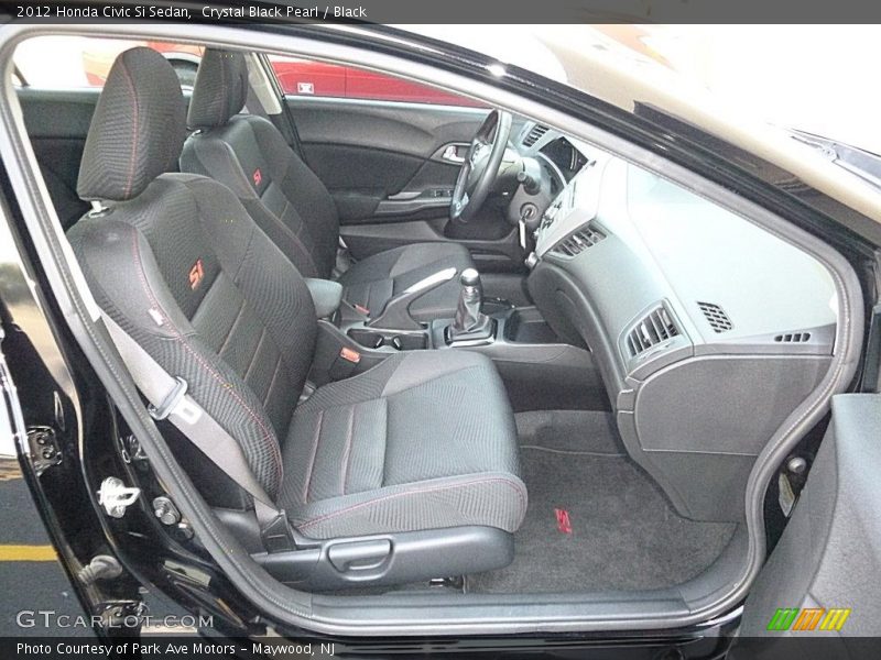 Crystal Black Pearl / Black 2012 Honda Civic Si Sedan