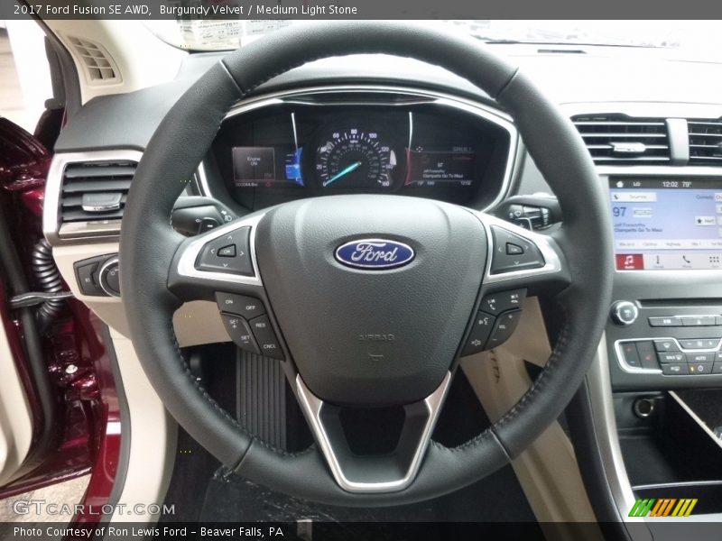 Burgundy Velvet / Medium Light Stone 2017 Ford Fusion SE AWD