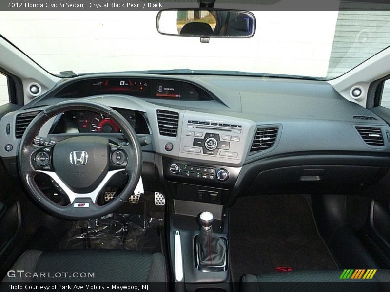 Crystal Black Pearl / Black 2012 Honda Civic Si Sedan
