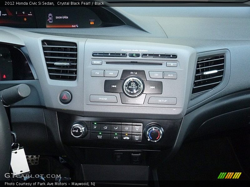 Crystal Black Pearl / Black 2012 Honda Civic Si Sedan