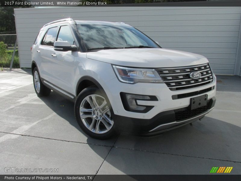 White Platinum / Ebony Black 2017 Ford Explorer Limited