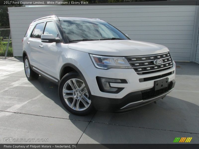 White Platinum / Ebony Black 2017 Ford Explorer Limited