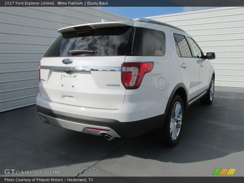 White Platinum / Ebony Black 2017 Ford Explorer Limited
