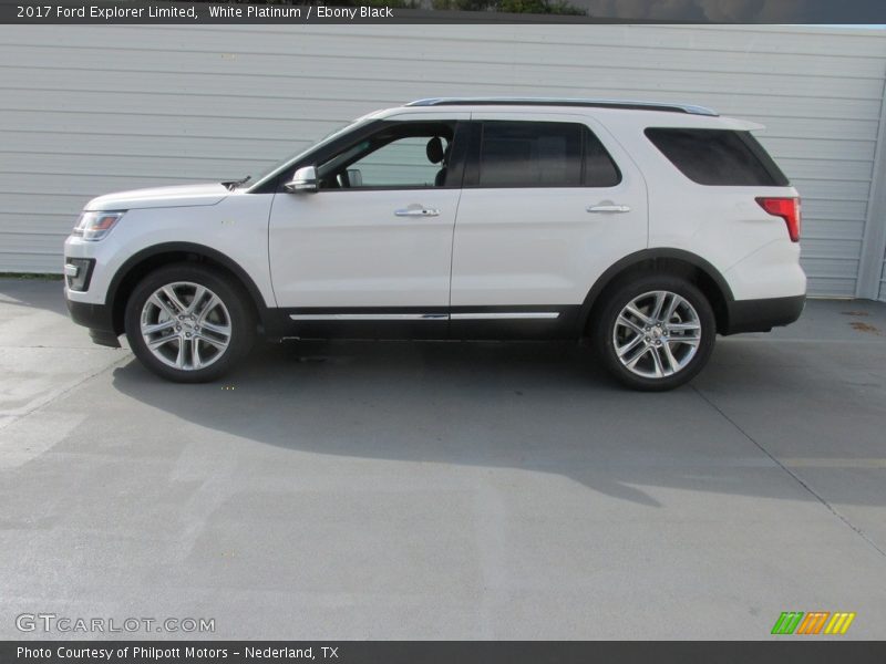 White Platinum / Ebony Black 2017 Ford Explorer Limited