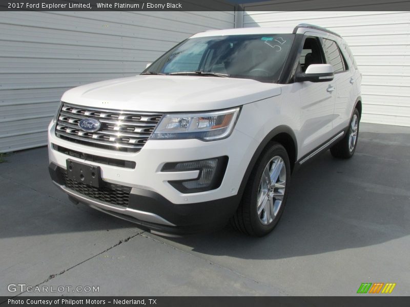 White Platinum / Ebony Black 2017 Ford Explorer Limited
