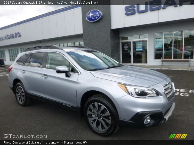 Ice Silver Metallic / Slate Black 2017 Subaru Outback 3.6R Limited