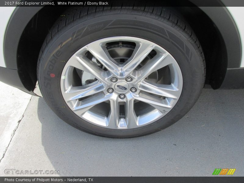 White Platinum / Ebony Black 2017 Ford Explorer Limited