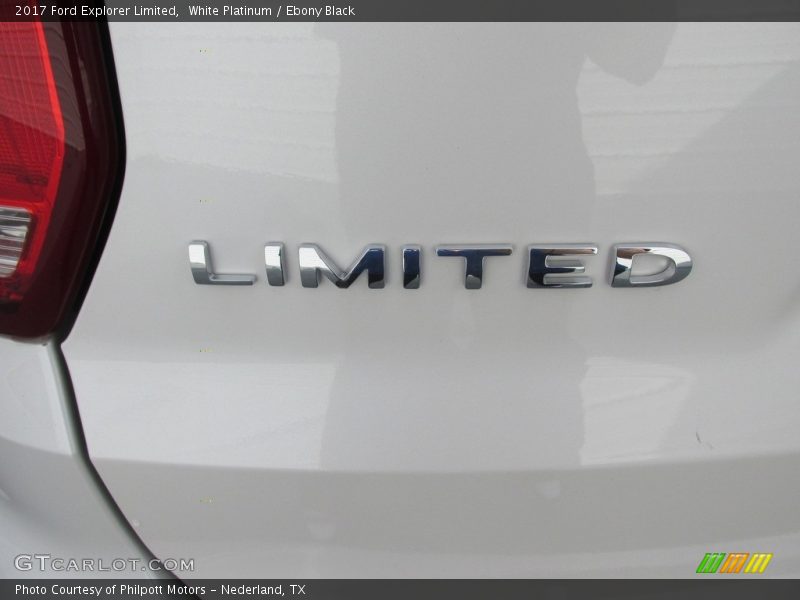 White Platinum / Ebony Black 2017 Ford Explorer Limited