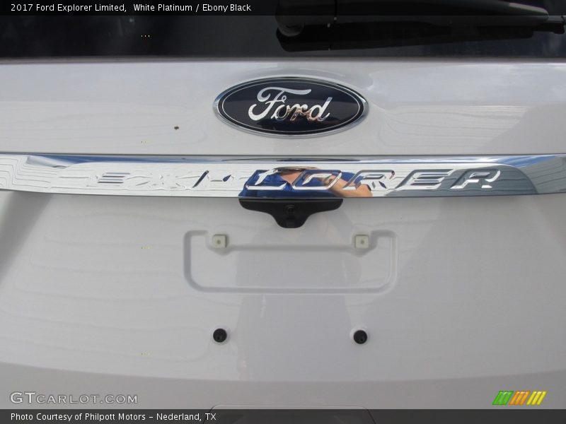 White Platinum / Ebony Black 2017 Ford Explorer Limited