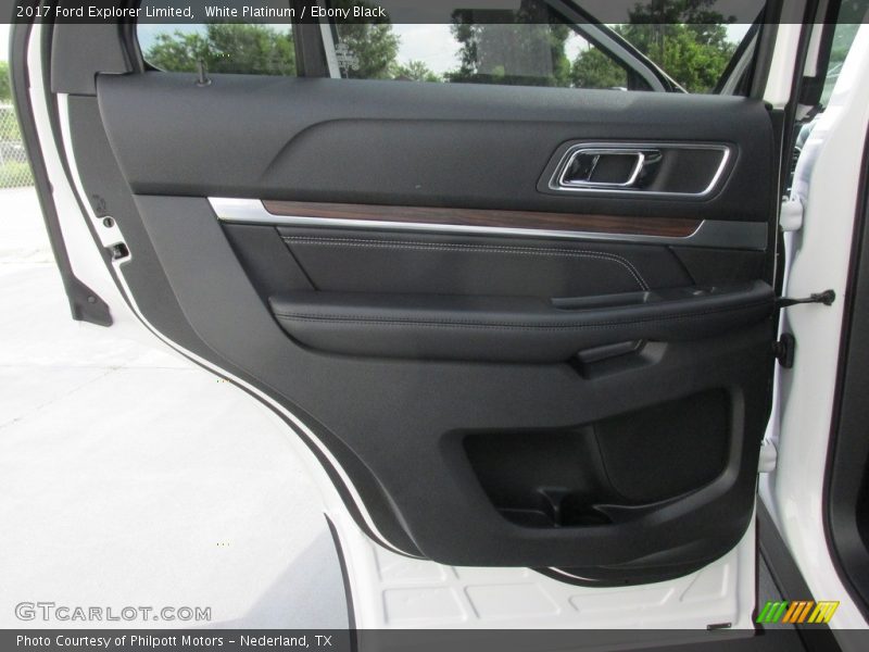 White Platinum / Ebony Black 2017 Ford Explorer Limited