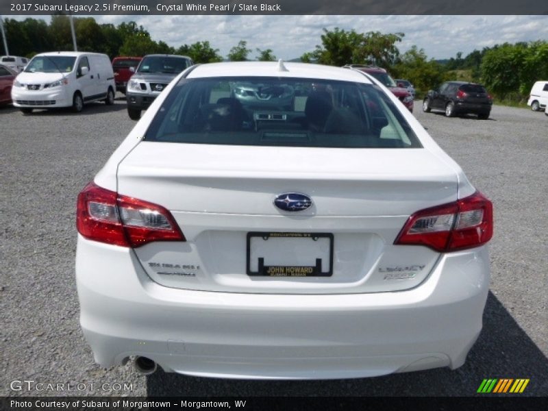 Crystal White Pearl / Slate Black 2017 Subaru Legacy 2.5i Premium