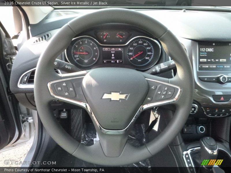 Silver Ice Metallic / Jet Black 2016 Chevrolet Cruze LT Sedan