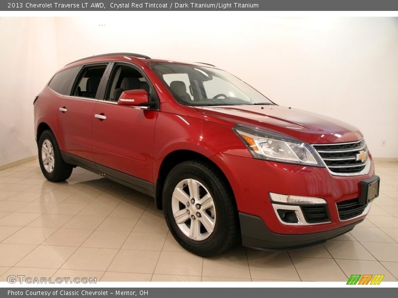 Crystal Red Tintcoat / Dark Titanium/Light Titanium 2013 Chevrolet Traverse LT AWD