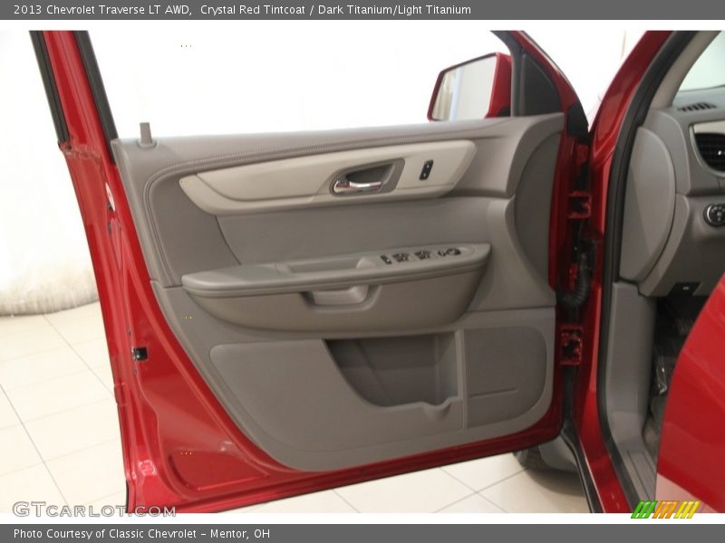 Crystal Red Tintcoat / Dark Titanium/Light Titanium 2013 Chevrolet Traverse LT AWD