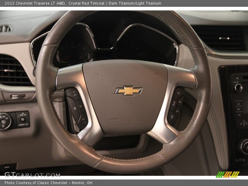 Crystal Red Tintcoat / Dark Titanium/Light Titanium 2013 Chevrolet Traverse LT AWD