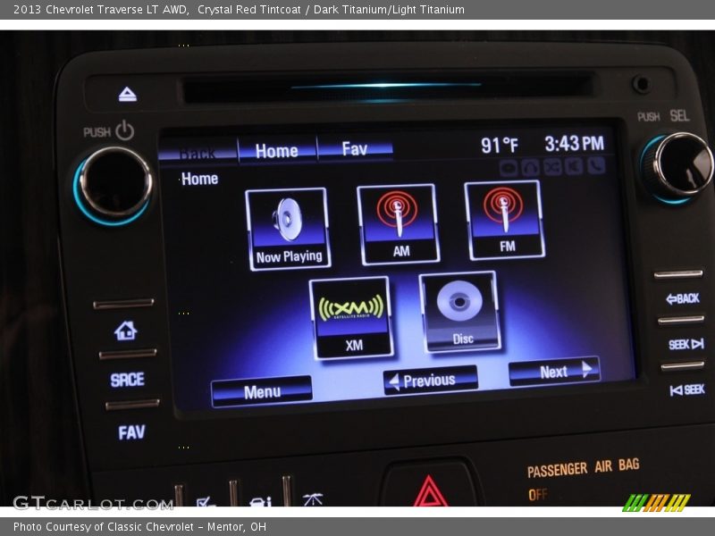 Crystal Red Tintcoat / Dark Titanium/Light Titanium 2013 Chevrolet Traverse LT AWD