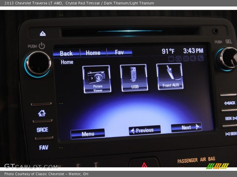 Crystal Red Tintcoat / Dark Titanium/Light Titanium 2013 Chevrolet Traverse LT AWD