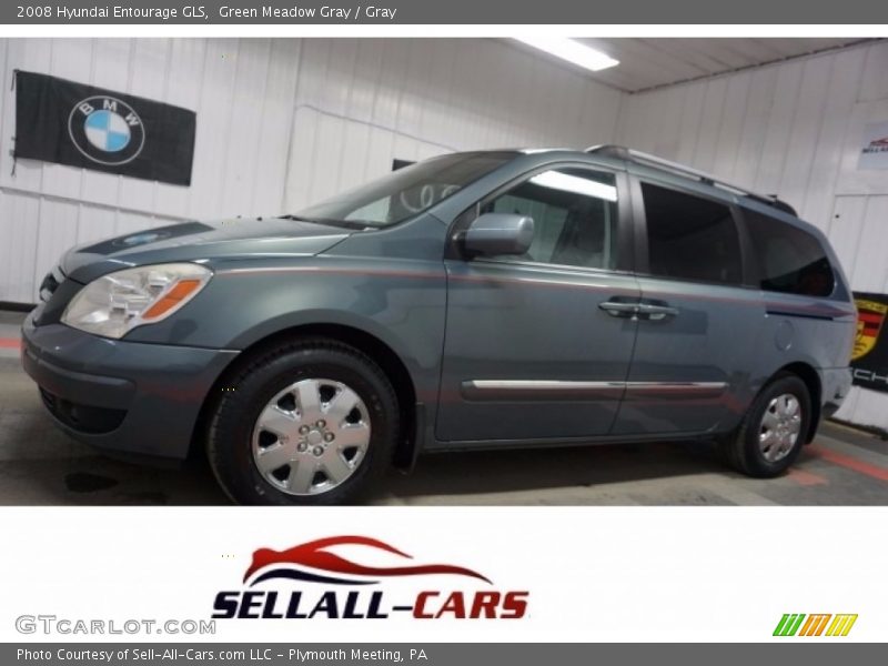 Green Meadow Gray / Gray 2008 Hyundai Entourage GLS