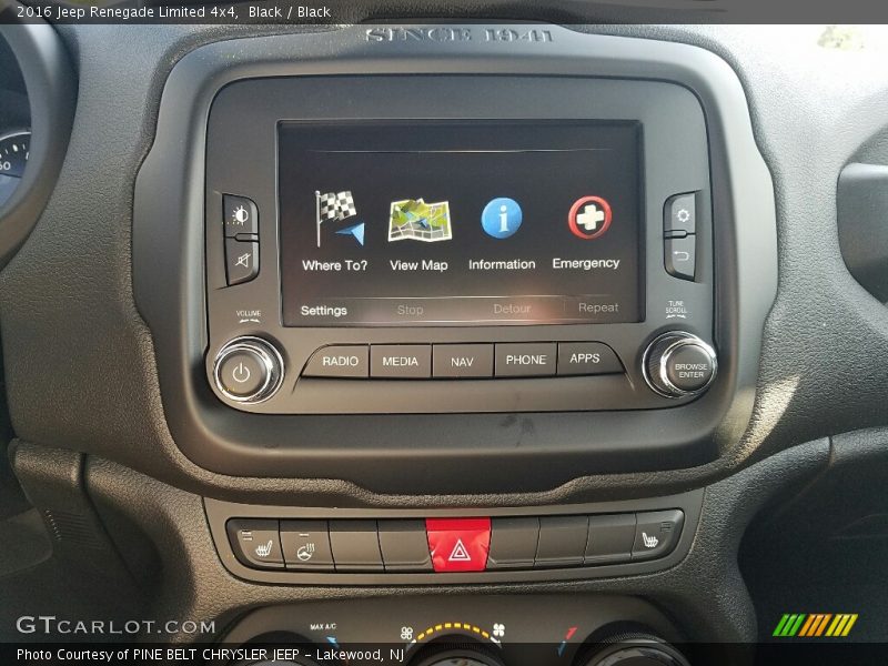 Black / Black 2016 Jeep Renegade Limited 4x4