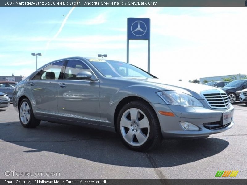 Andorite Grey Metallic / Grey/Dark Grey 2007 Mercedes-Benz S 550 4Matic Sedan