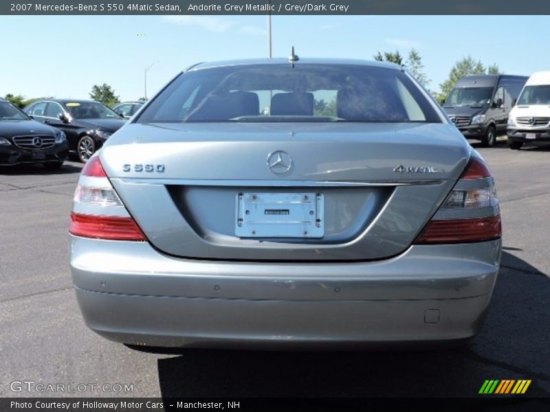Andorite Grey Metallic / Grey/Dark Grey 2007 Mercedes-Benz S 550 4Matic Sedan