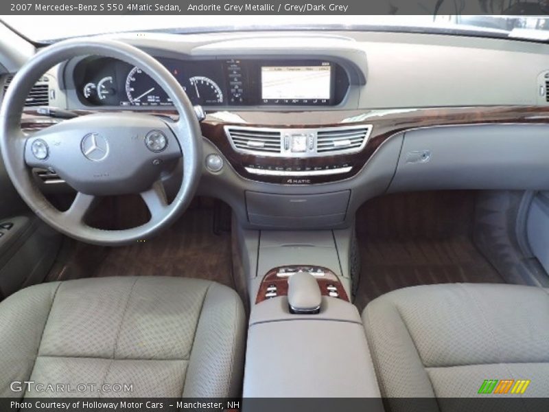 Andorite Grey Metallic / Grey/Dark Grey 2007 Mercedes-Benz S 550 4Matic Sedan