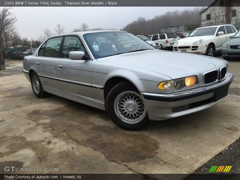 Titanium Silver Metallic / Black 2001 BMW 7 Series 740iL Sedan