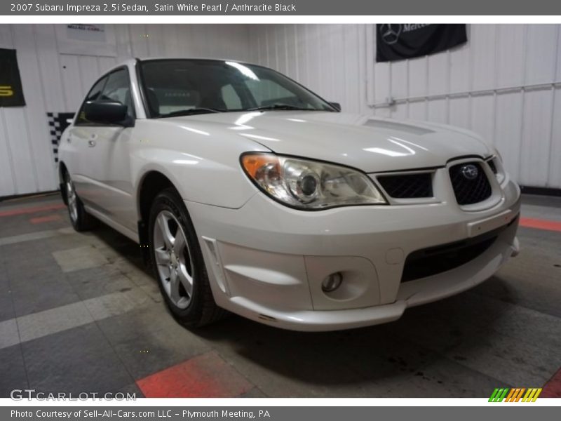 Satin White Pearl / Anthracite Black 2007 Subaru Impreza 2.5i Sedan