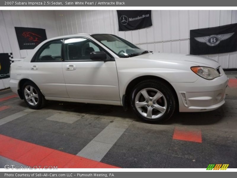 Satin White Pearl / Anthracite Black 2007 Subaru Impreza 2.5i Sedan