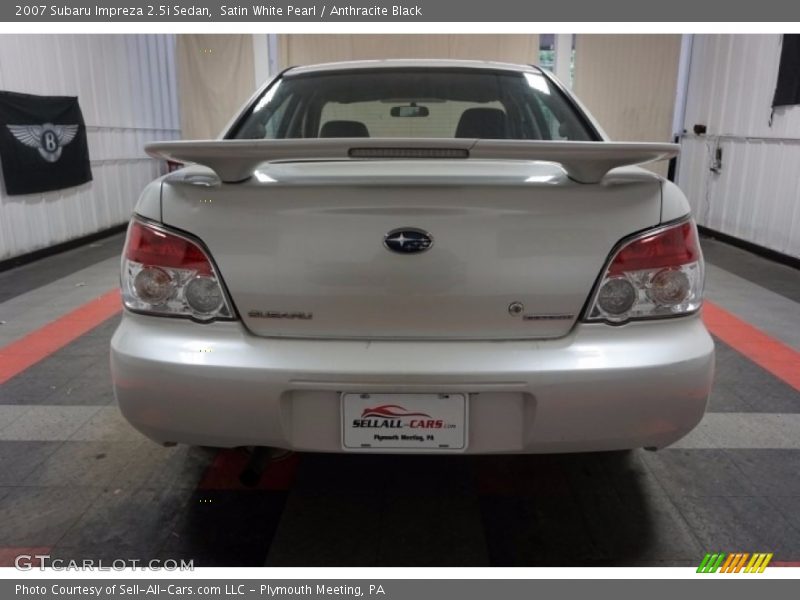 Satin White Pearl / Anthracite Black 2007 Subaru Impreza 2.5i Sedan