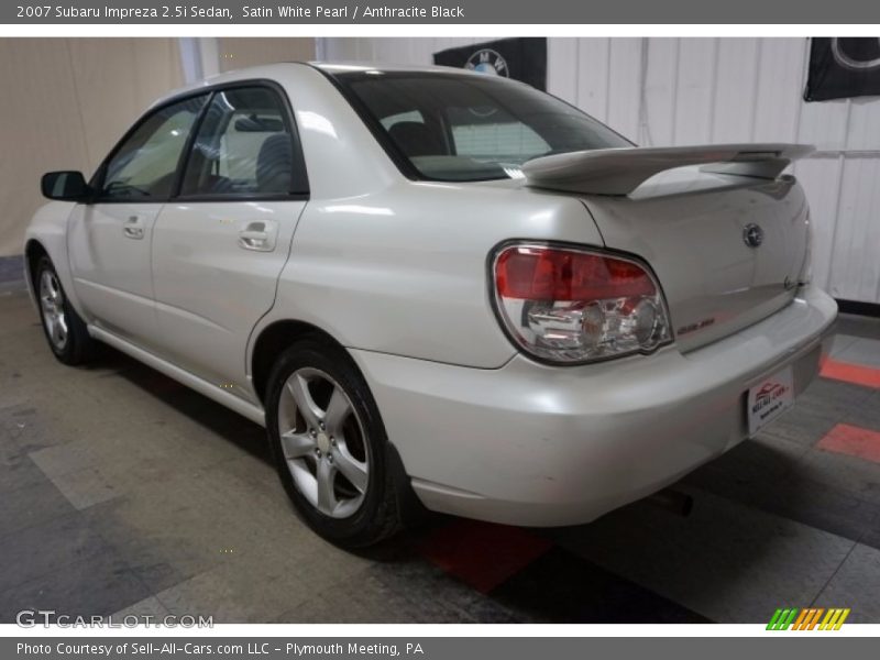 Satin White Pearl / Anthracite Black 2007 Subaru Impreza 2.5i Sedan