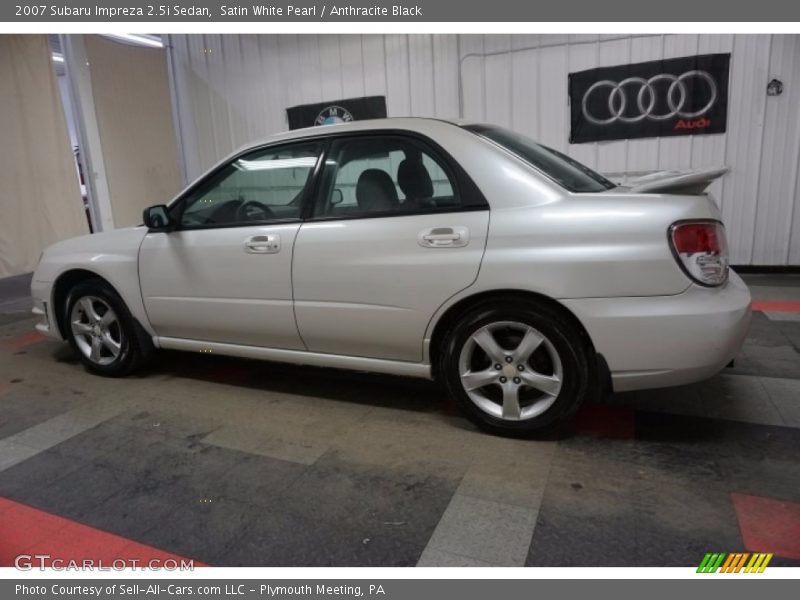 Satin White Pearl / Anthracite Black 2007 Subaru Impreza 2.5i Sedan