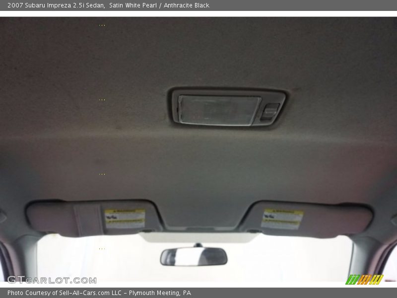 Satin White Pearl / Anthracite Black 2007 Subaru Impreza 2.5i Sedan