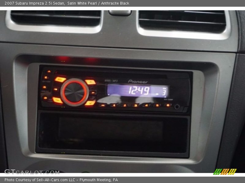 Satin White Pearl / Anthracite Black 2007 Subaru Impreza 2.5i Sedan