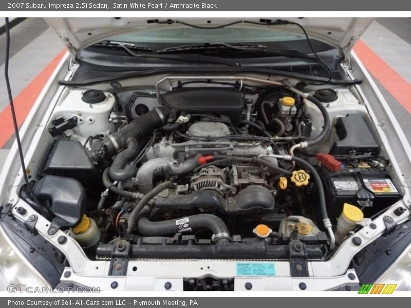 Satin White Pearl / Anthracite Black 2007 Subaru Impreza 2.5i Sedan