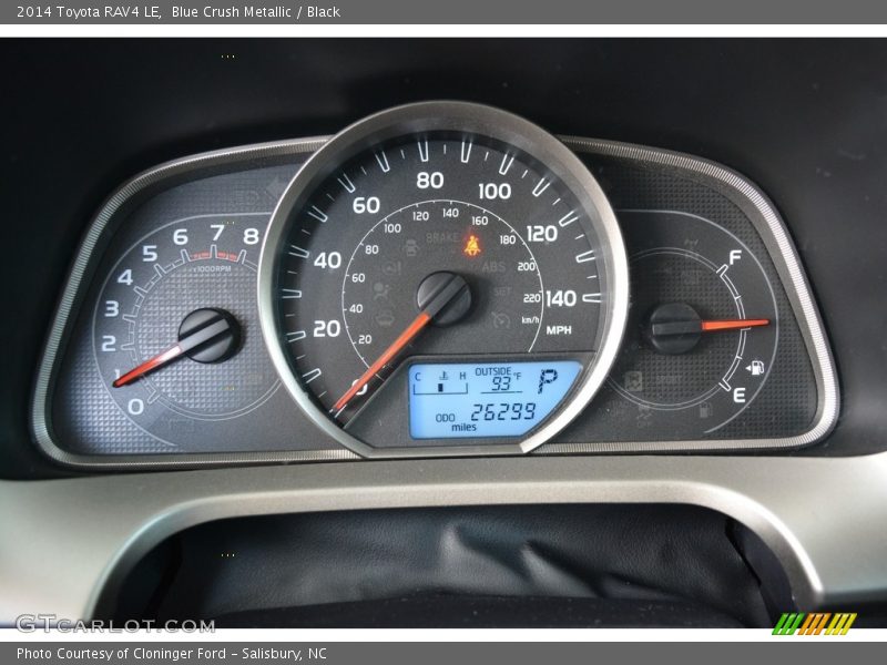 Blue Crush Metallic / Black 2014 Toyota RAV4 LE