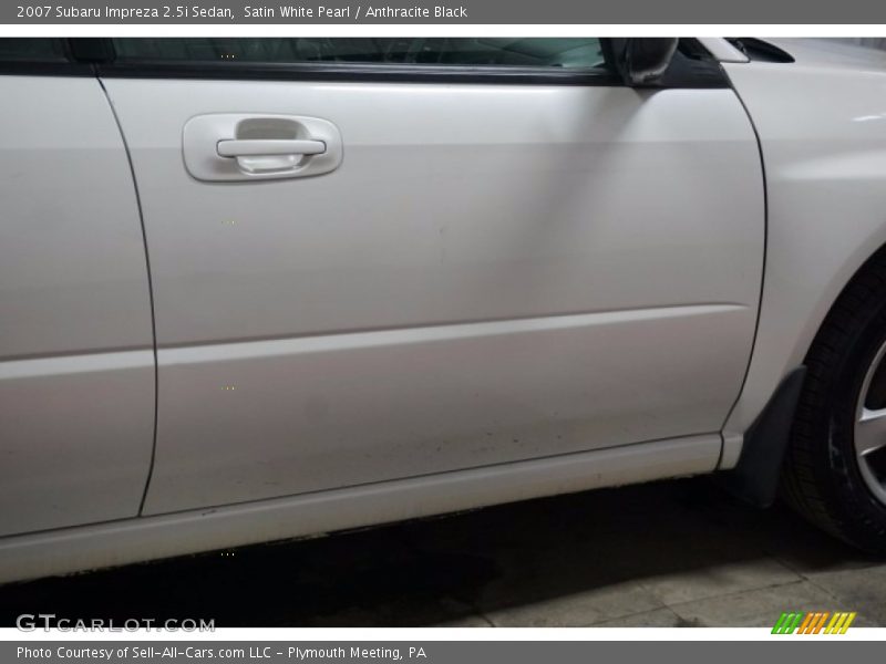 Satin White Pearl / Anthracite Black 2007 Subaru Impreza 2.5i Sedan