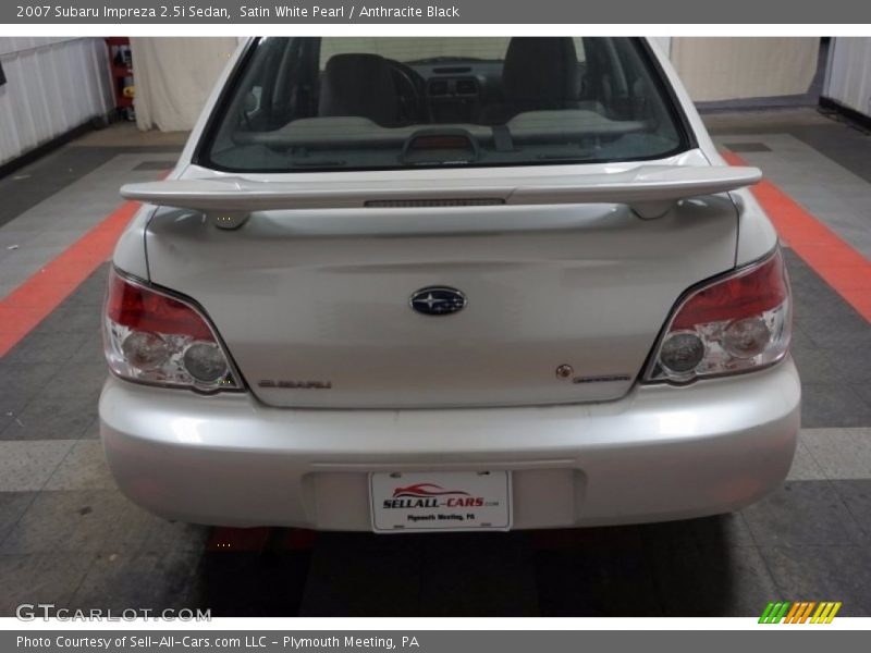 Satin White Pearl / Anthracite Black 2007 Subaru Impreza 2.5i Sedan