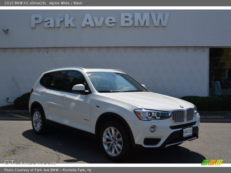 Alpine White / Black 2016 BMW X3 xDrive28i