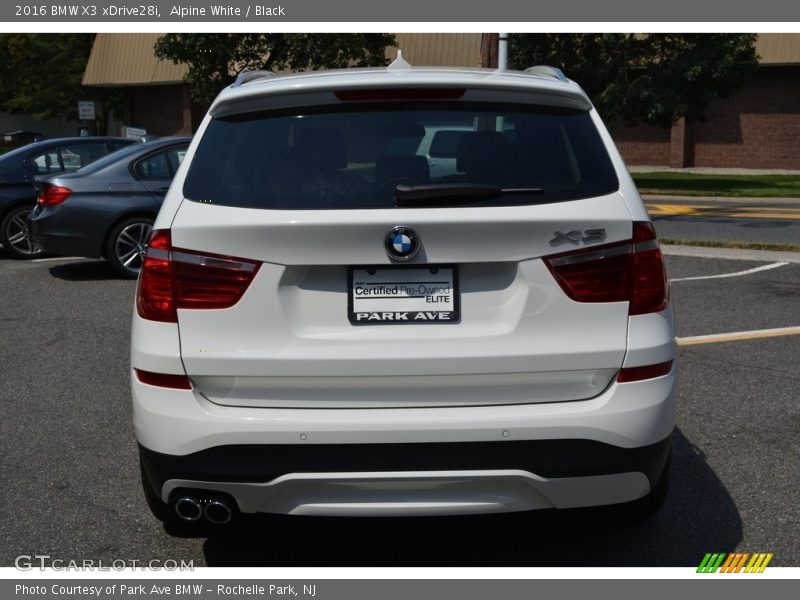 Alpine White / Black 2016 BMW X3 xDrive28i