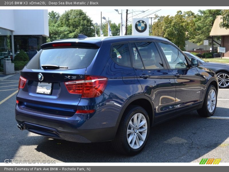 Deep Sea Blue Metallic / Black 2016 BMW X3 xDrive28i