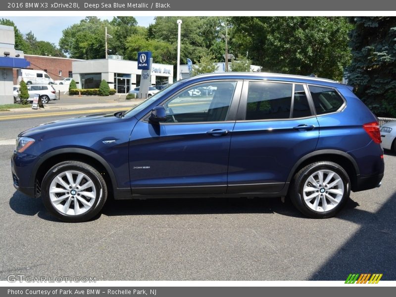 Deep Sea Blue Metallic / Black 2016 BMW X3 xDrive28i