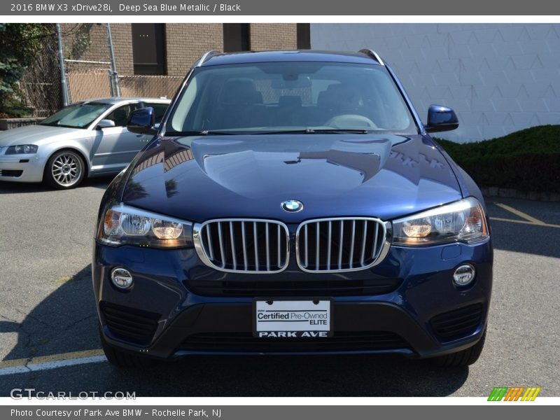 Deep Sea Blue Metallic / Black 2016 BMW X3 xDrive28i