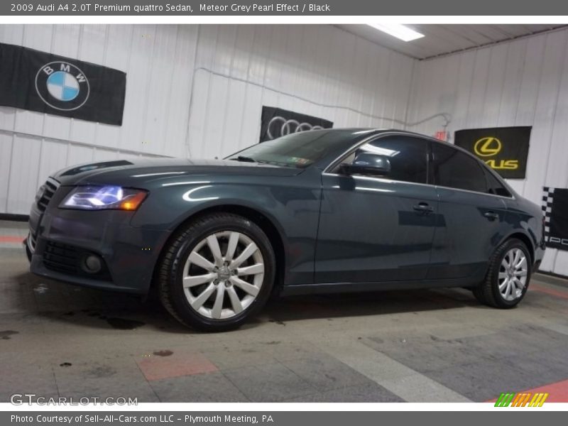 Meteor Grey Pearl Effect / Black 2009 Audi A4 2.0T Premium quattro Sedan