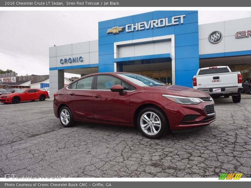 Siren Red Tintcoat / Jet Black 2016 Chevrolet Cruze LT Sedan