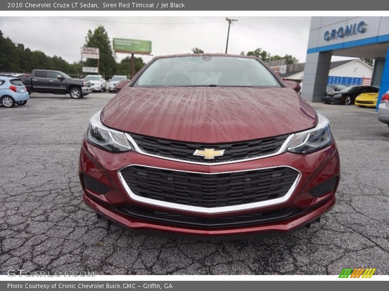 Siren Red Tintcoat / Jet Black 2016 Chevrolet Cruze LT Sedan