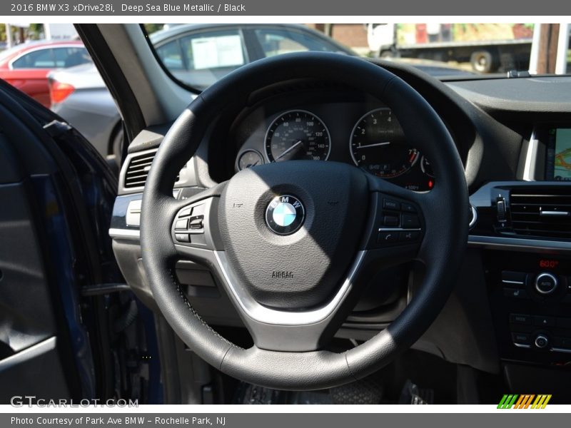 Deep Sea Blue Metallic / Black 2016 BMW X3 xDrive28i